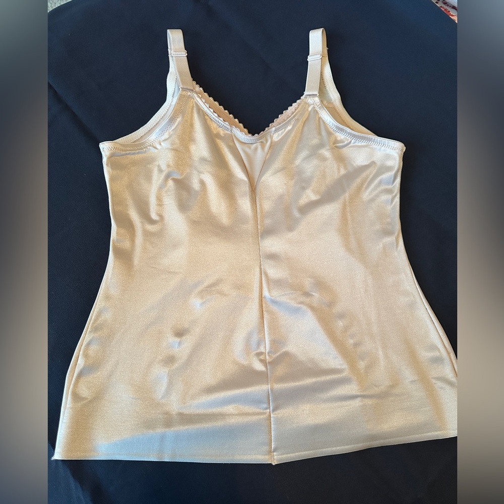 Ruby Ribbon Sheer Cami, size 42 Pale (beige) Brand New without tags